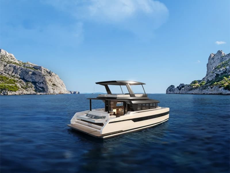 Cannes Yachting : le “slow cruising” des catamarans solaires de Whisper Yachts 