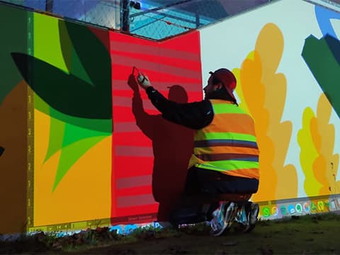 Nice : Street Art participatif contre l'Alzheimer à l'Institut Claude Pompidou